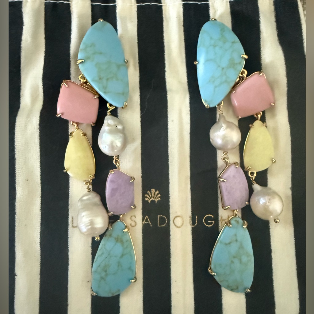 Lele Sadoughi Pebble Chandelier Clip-On Earrings